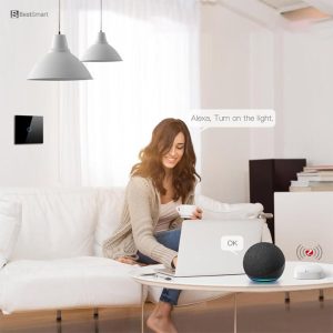 کلید هوشمند تک پل تویا مدل WiFi-Zigbee